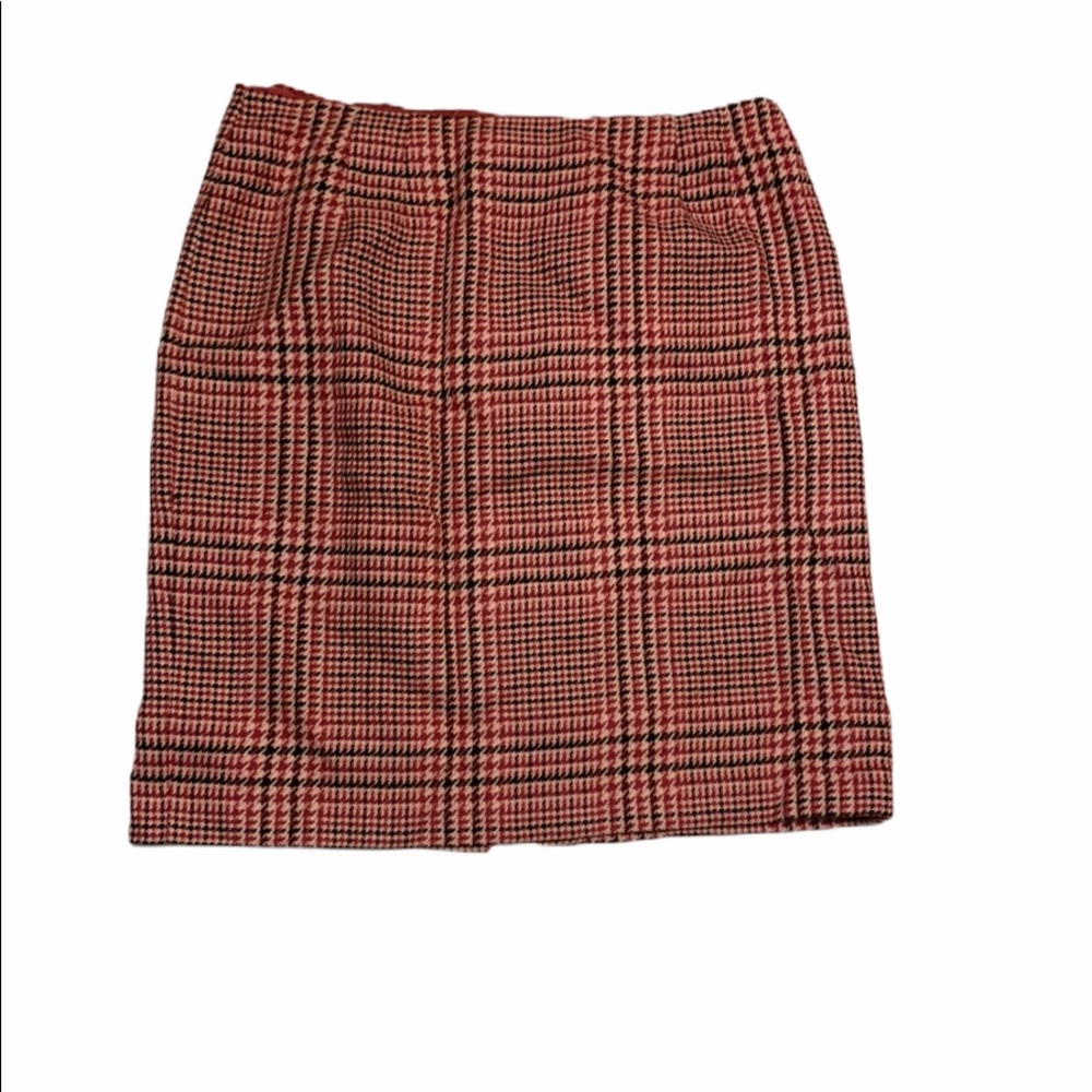 Talbots Checkered wool skirt size 16